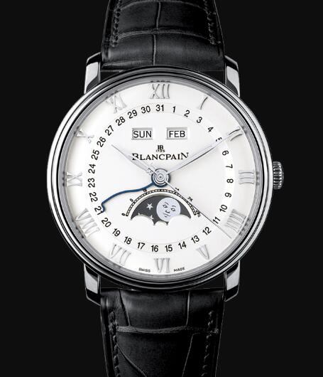 Review Blancpain Villeret Watch Price Review Quantième Complet Replica Watch 6654 1127 55B - Click Image to Close